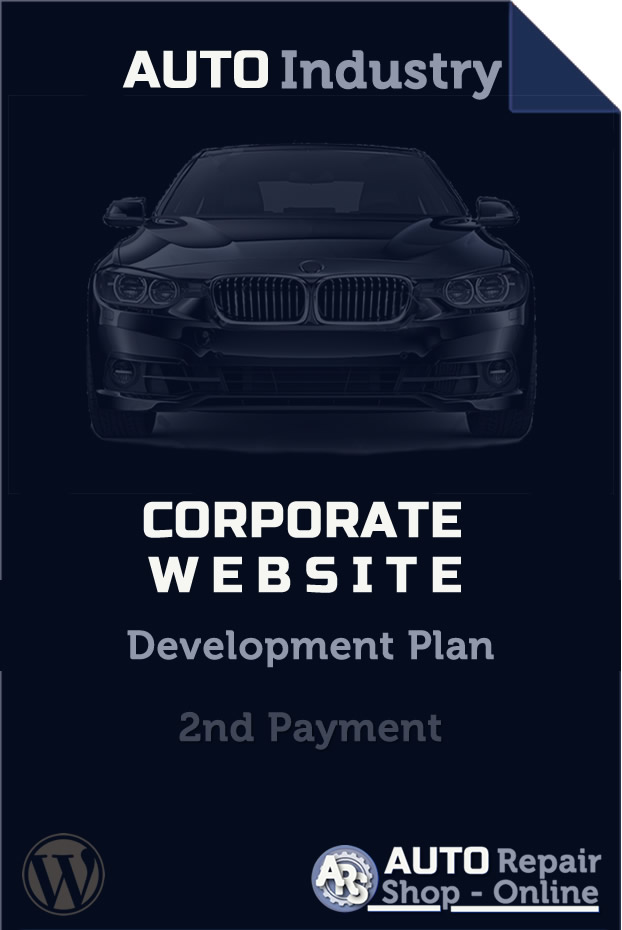 auto repair shop corporate website development plan 2nd payment 622
