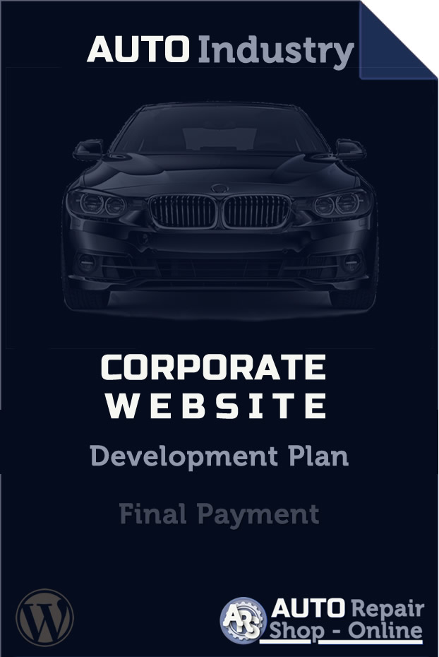 auto repair shop corporate website development plan final payment 622